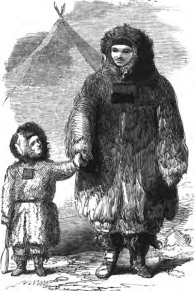 Chukchi mother and child from the Plover visit