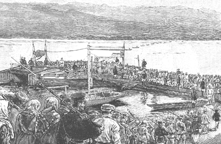 exiles crossing the Yenisey 1890s