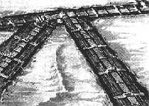 canals on Mars drawn about 1939 - artist's impression