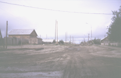 Zhigansk, main street, 1993 photo by Heather Hobden