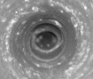 hurricane at Saturn's south pole