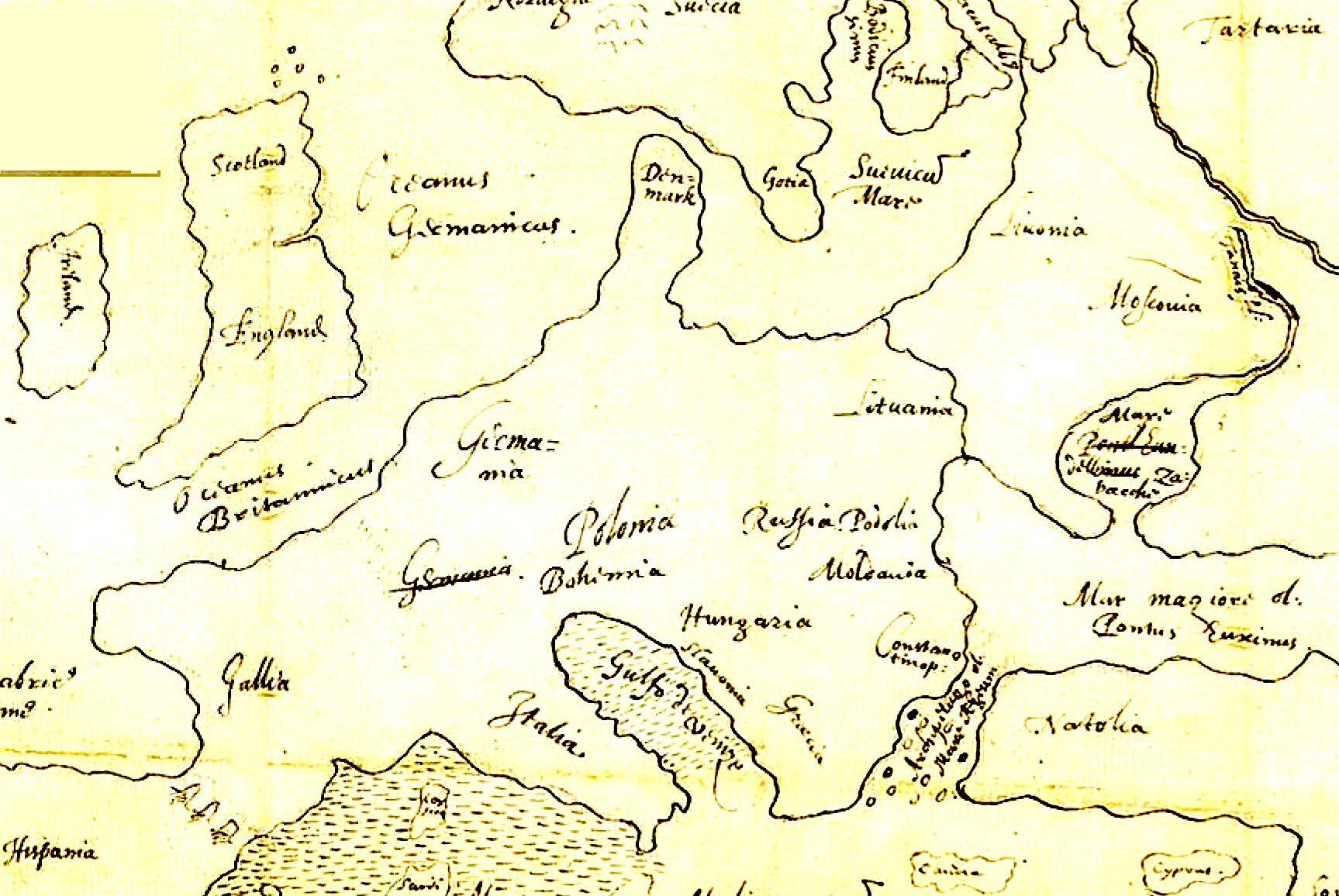 part of 16thc map