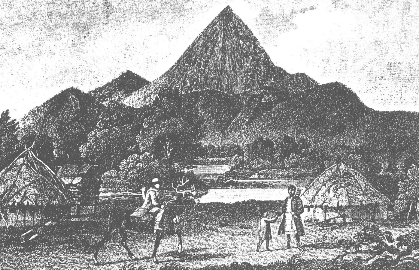 illustration from the Billings Expedition of the Tungus village near Okhotsk