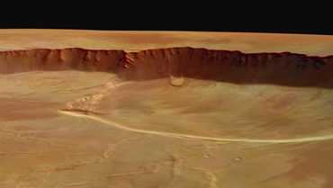 Olympus Mons Craters from Mars Express 2004