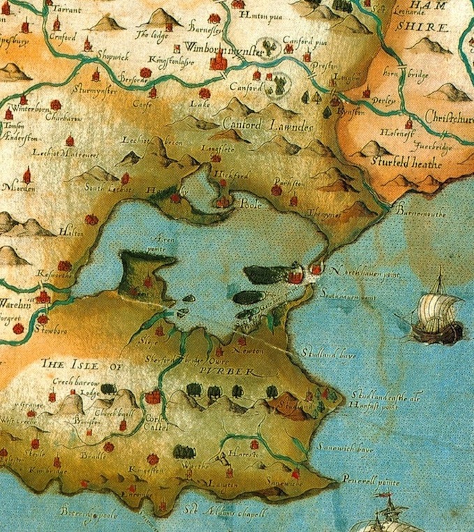 Poole harbour and surrounds in 16th century