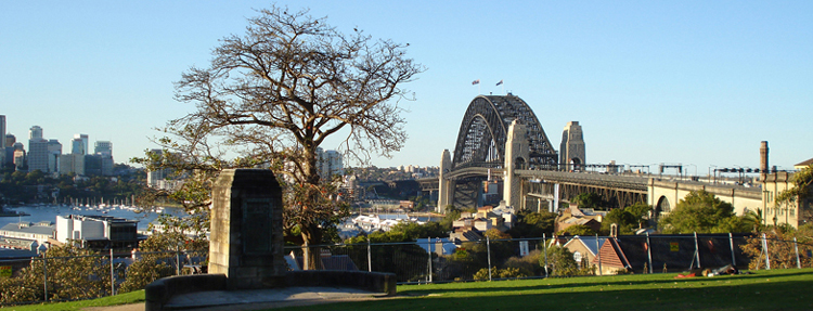view from Sydney observatory of the harbour and famous bridge - photo taken by Heather Hobden